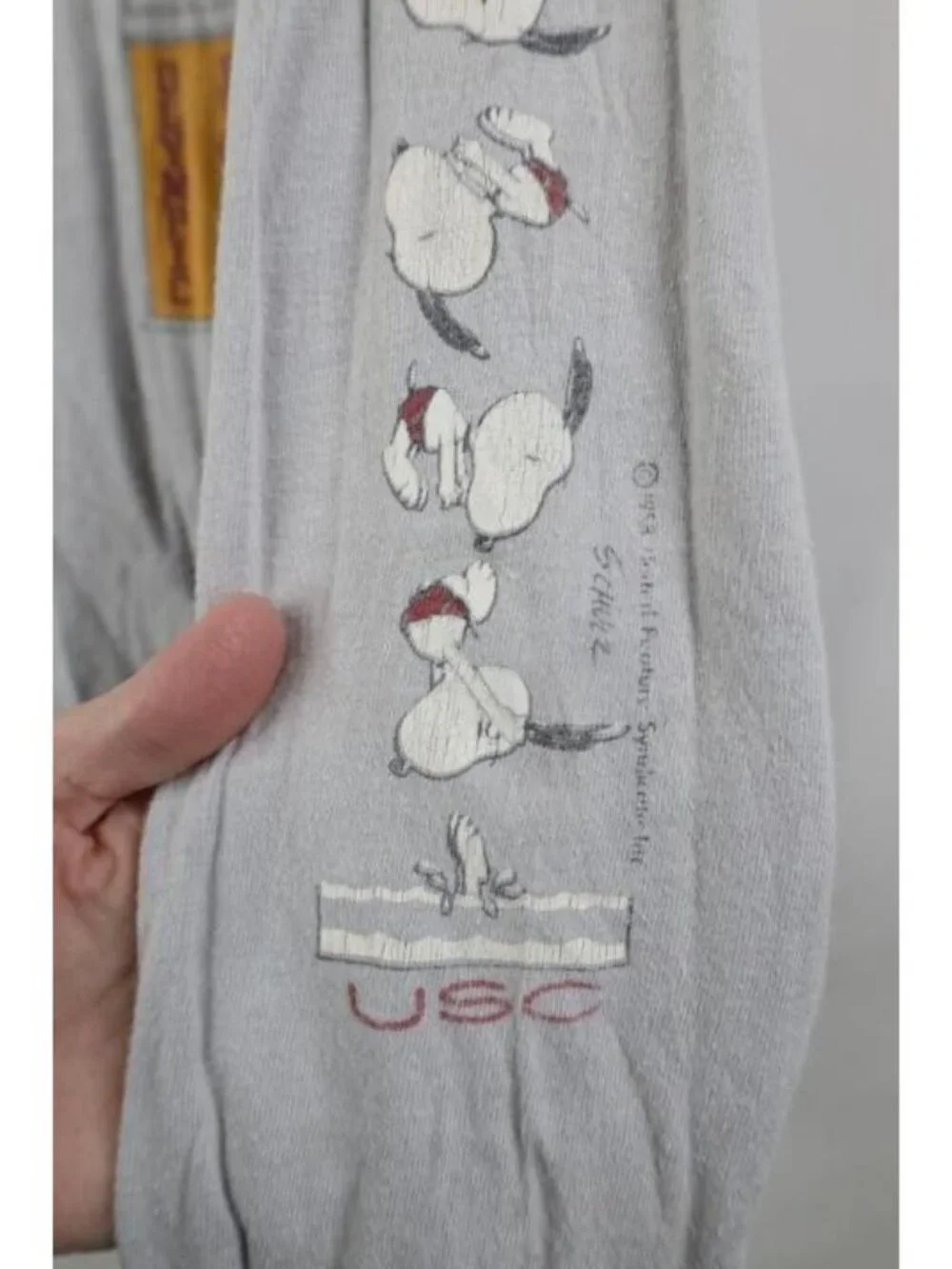 Vtg 80s Mens Large Snoopy USC 1984 LA Olympics Diving Long Sleeve T-Shirt USA